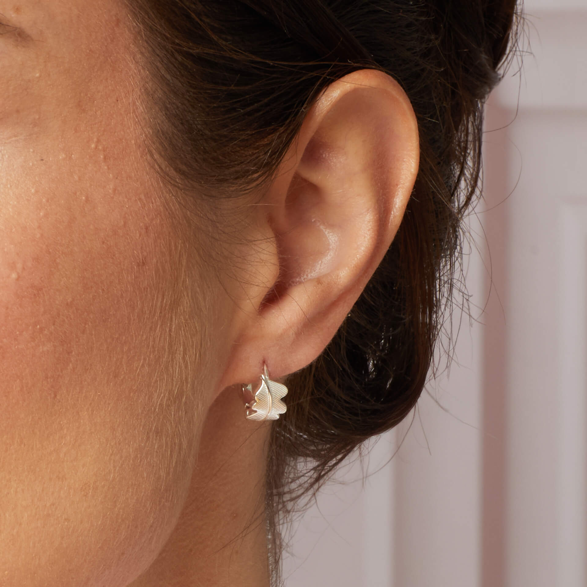 Laura Ashley Silver Broadoak Mini Hoop Earrings