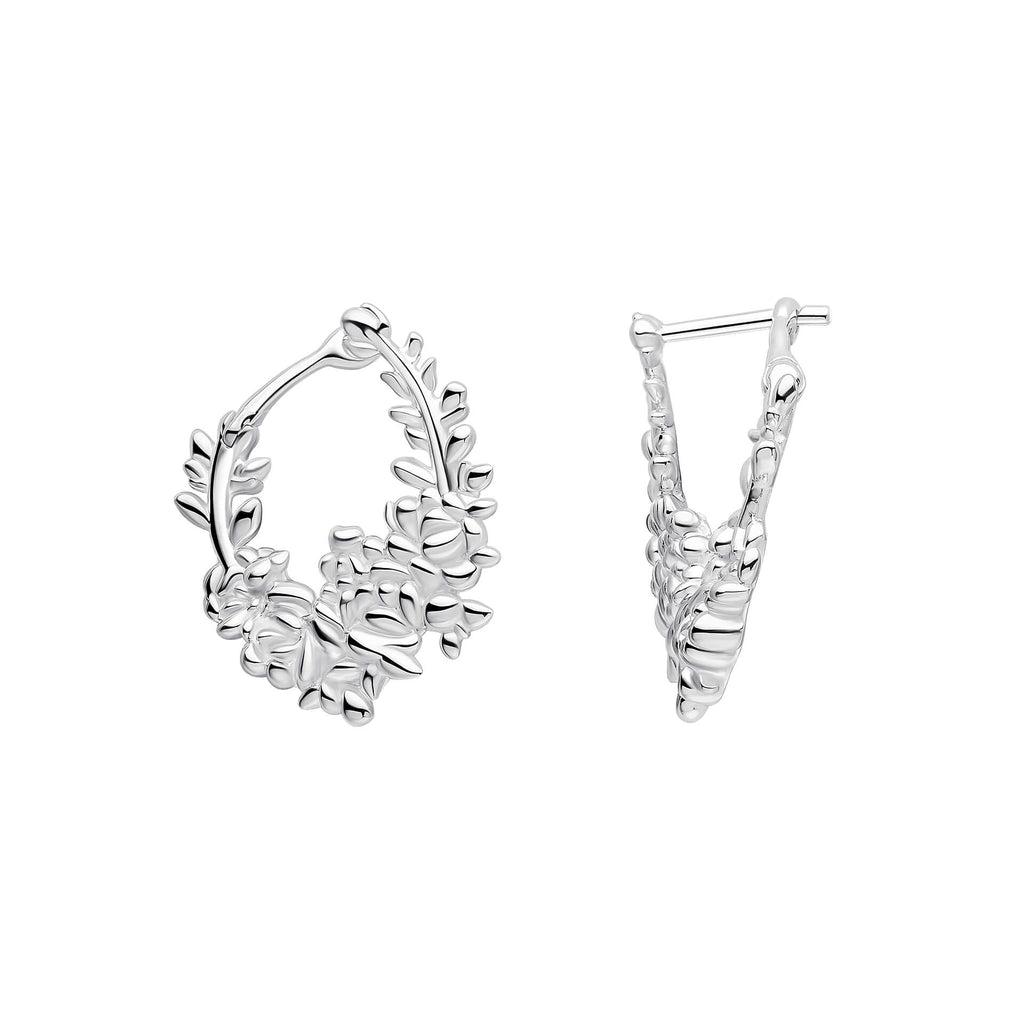Laura Ashley Silver Cathedine Hoop Earrings