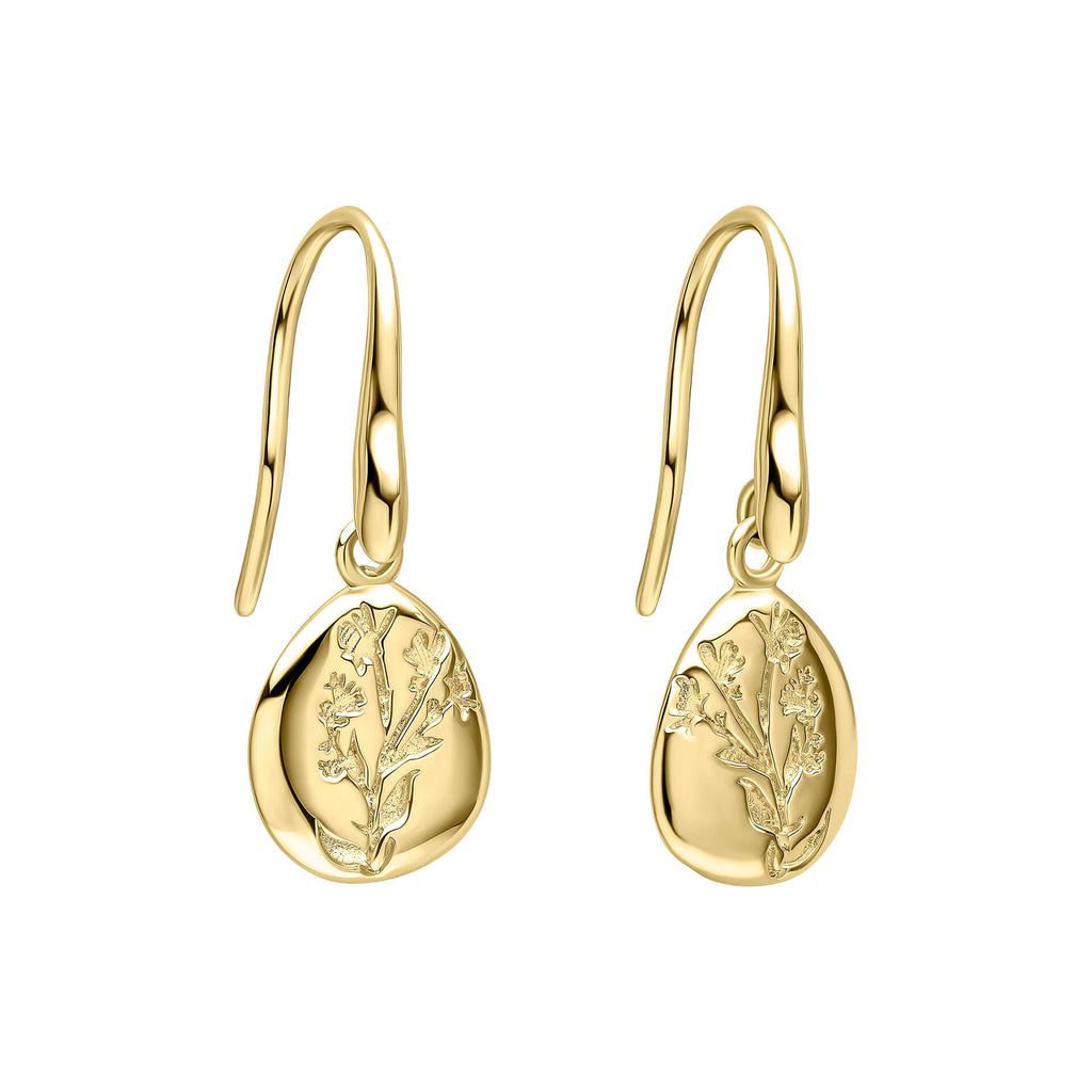 Laura Ashley Silver Farlington Flowers Hook Earrings