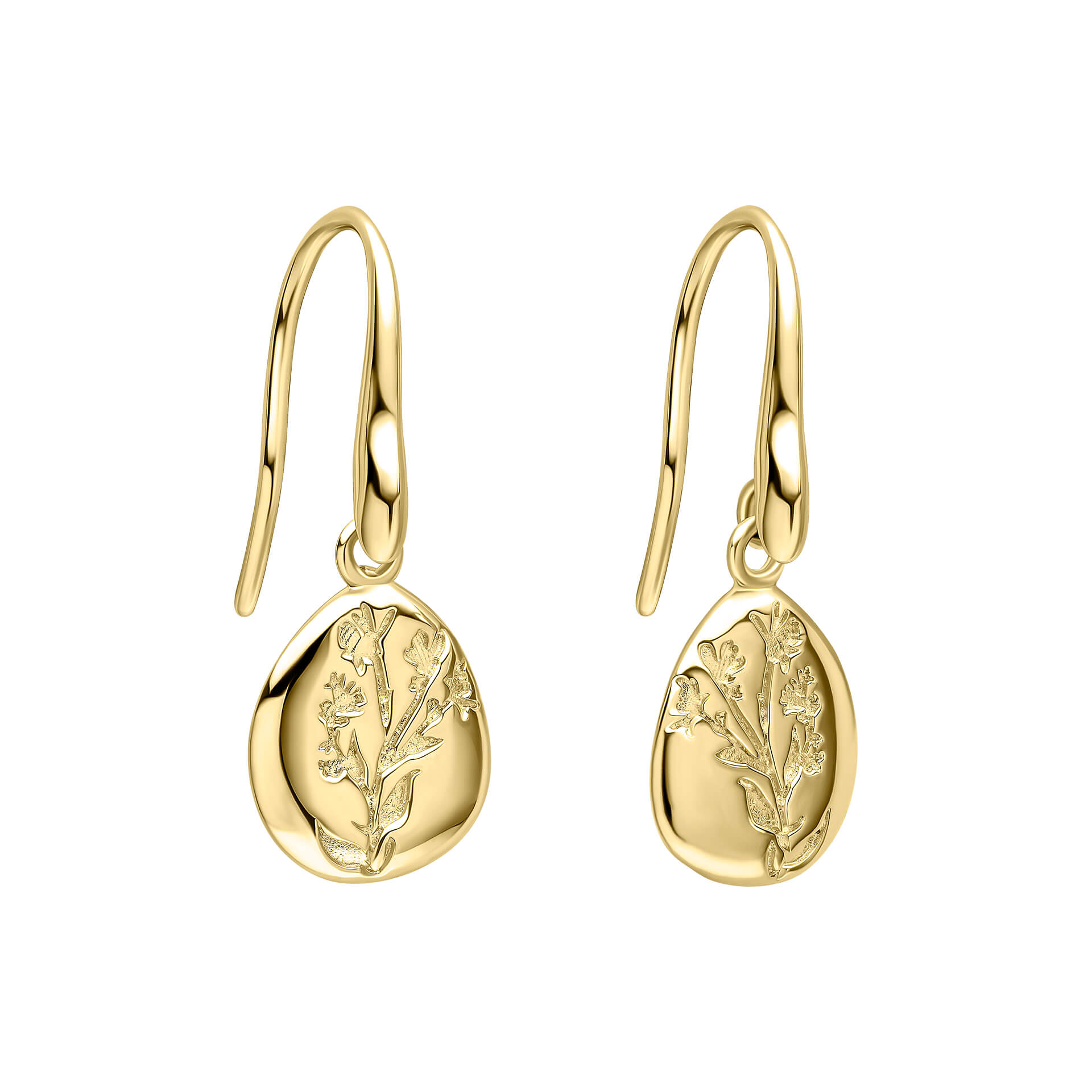 Laura Ashley Silver Farlington Flowers Hook Earrings