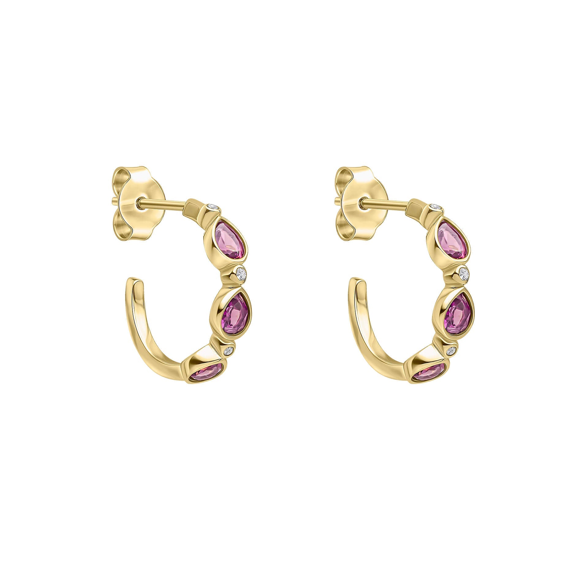 Laura Ashley Silver Thornage Flowers Hoop Earrings