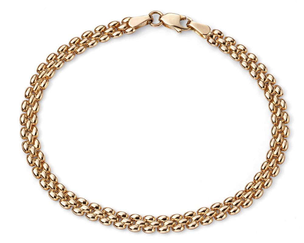 Elements Gold Watch Strap Style Bracelet