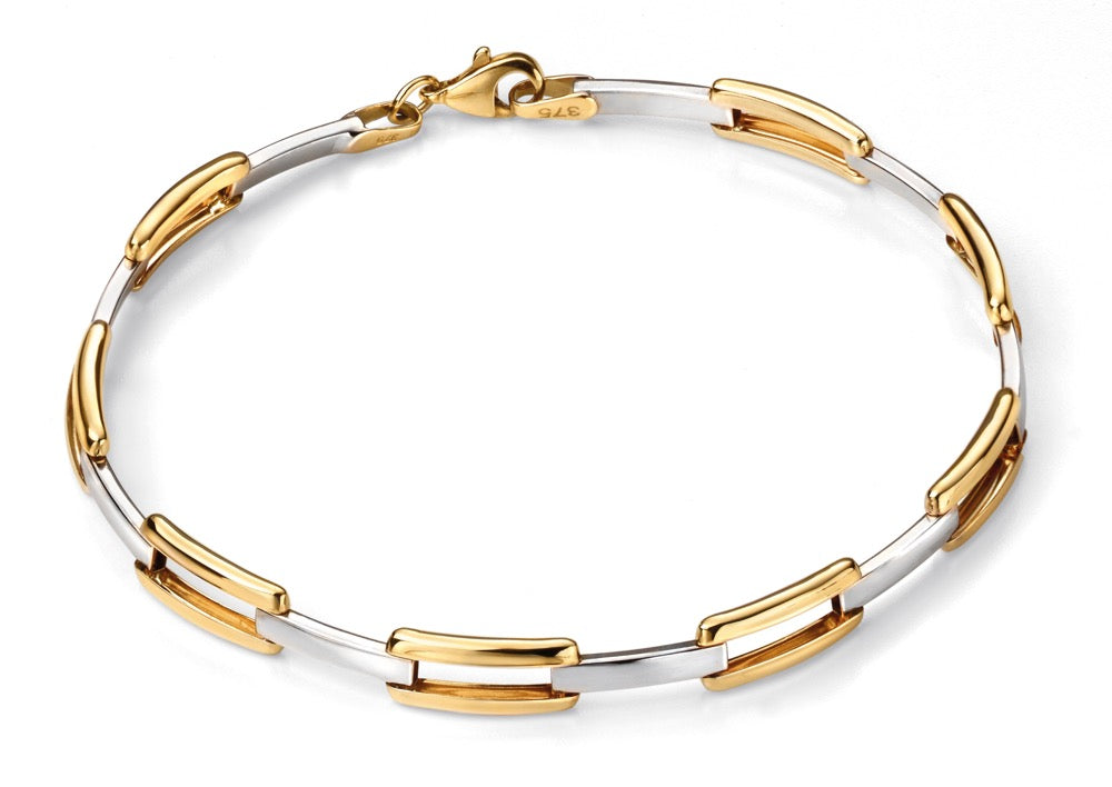 Elements Gold Rectangle Link Bracelet