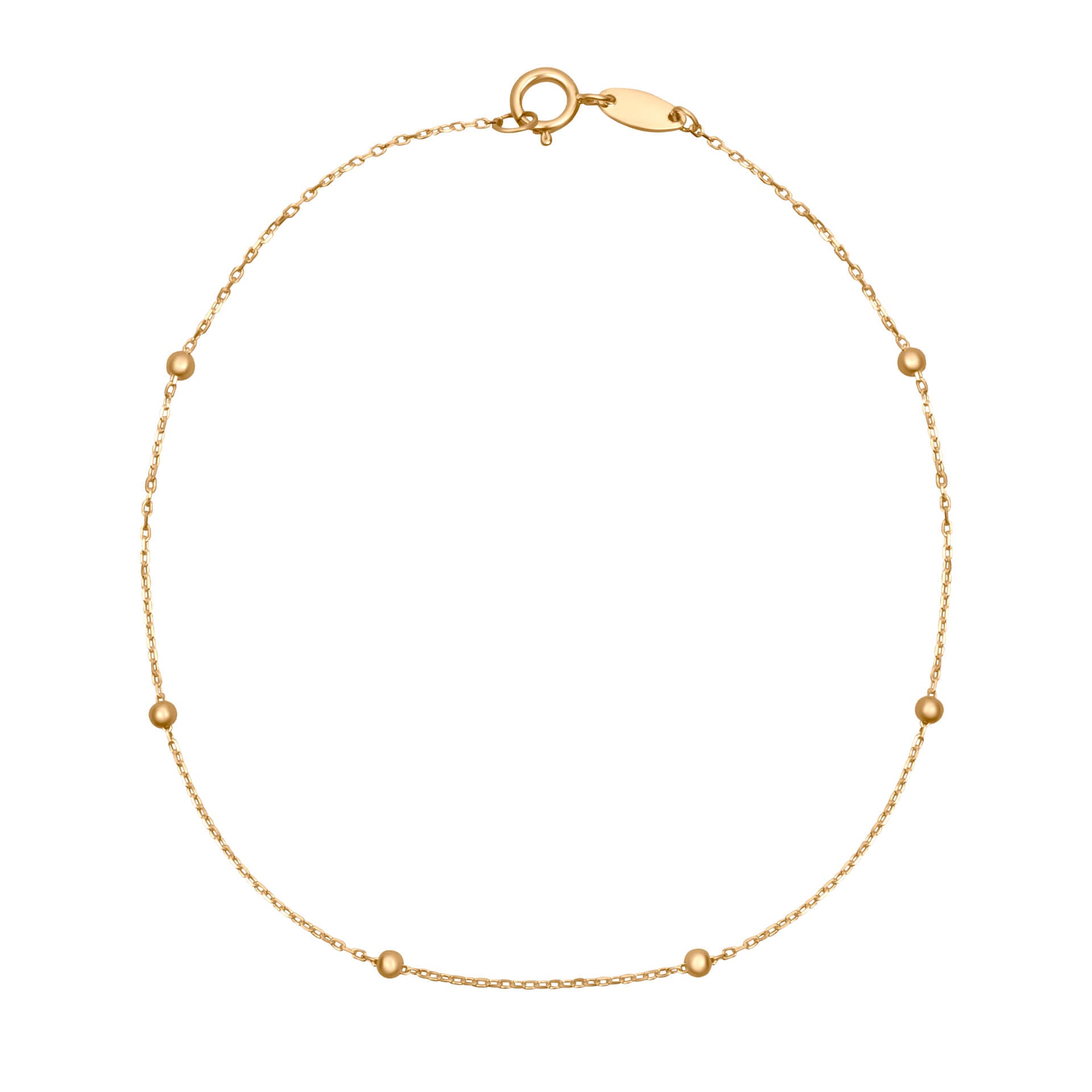 Elements Gold Fine Ball Station Bracelet