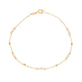 Elements Gold Trace Chain Station Bracelet with Freshwater Pearls