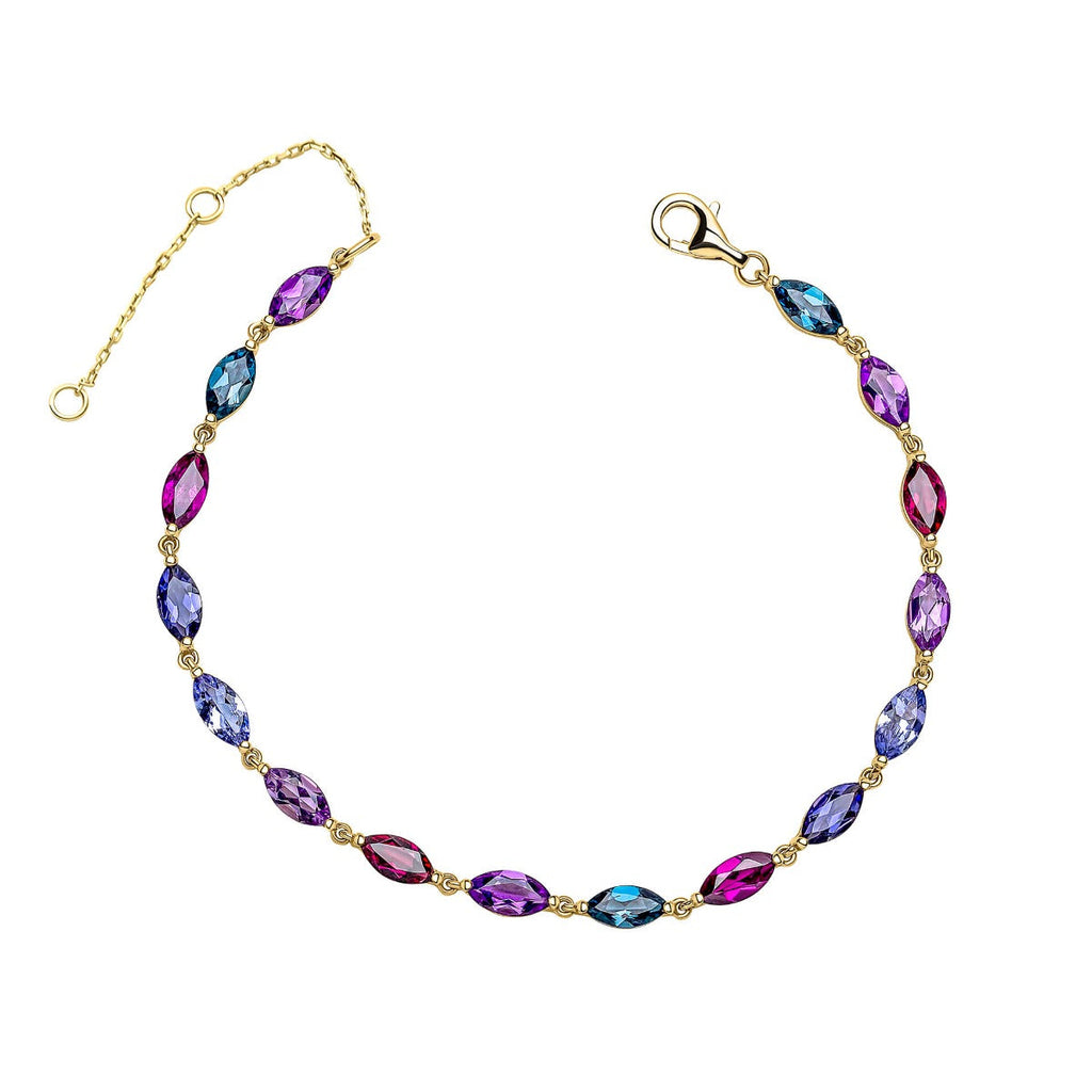 Elements Gold Semi-Precious Navette Tennis Bracelet