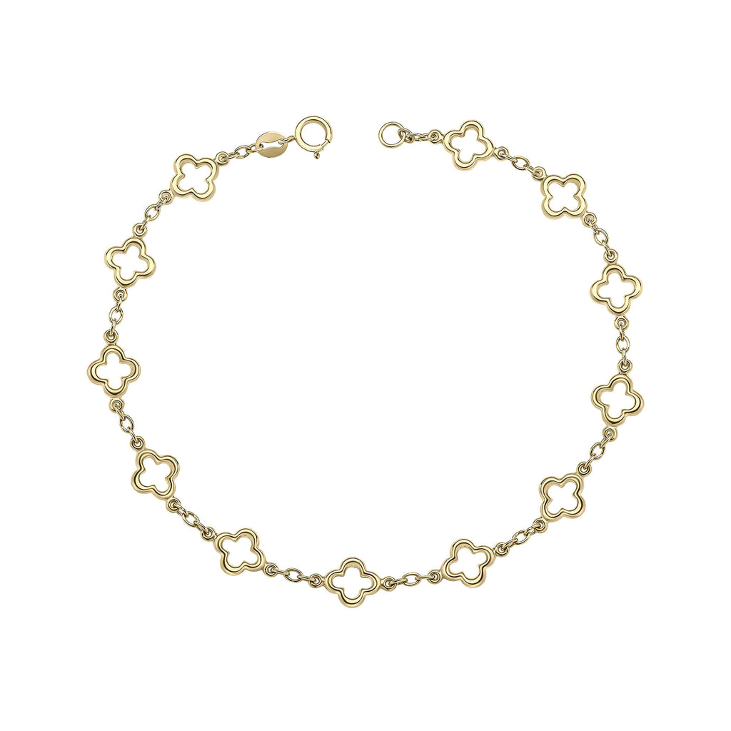 Elements Gold Quatrefoil Station Bracelet