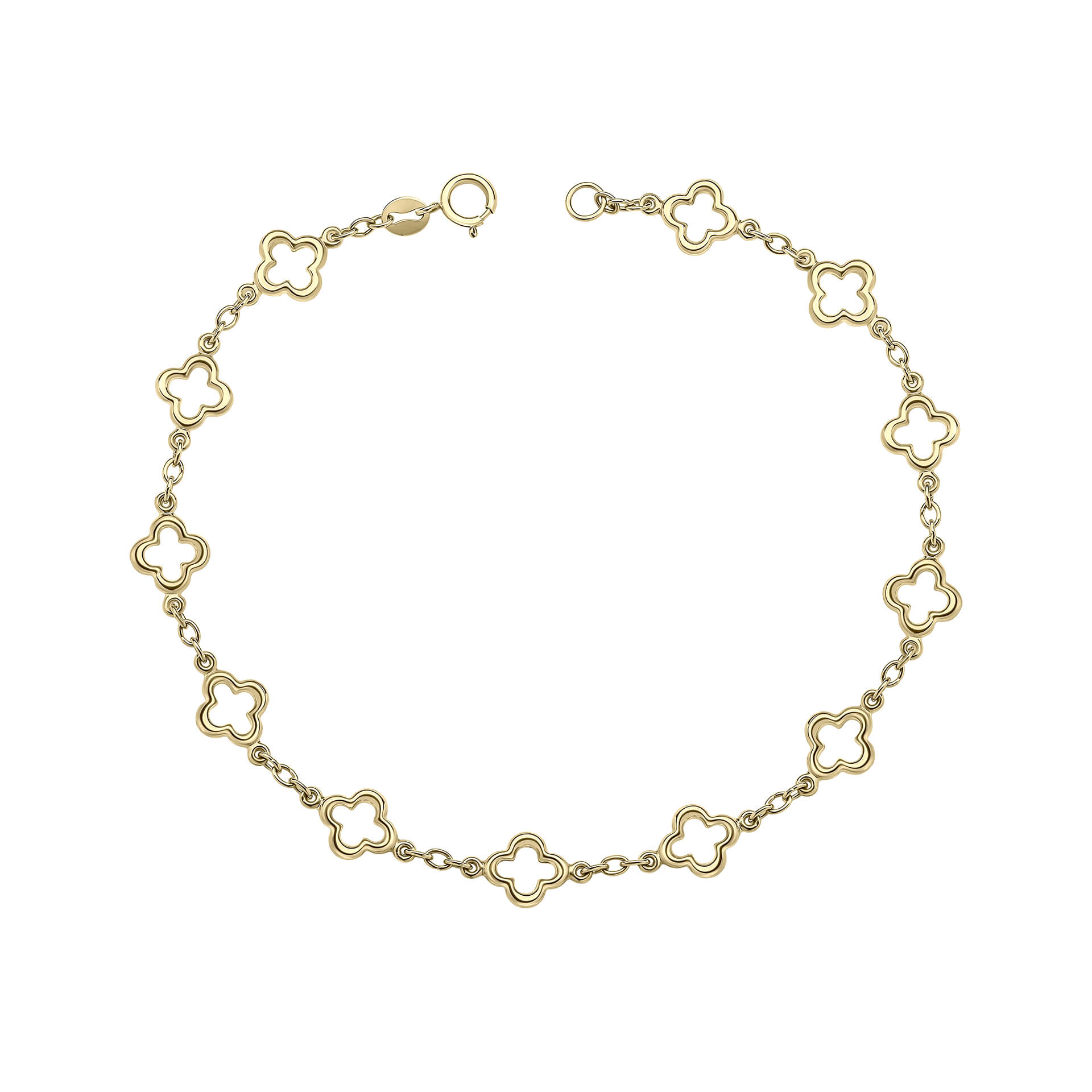 Elements Gold Quatrefoil Station Bracelet