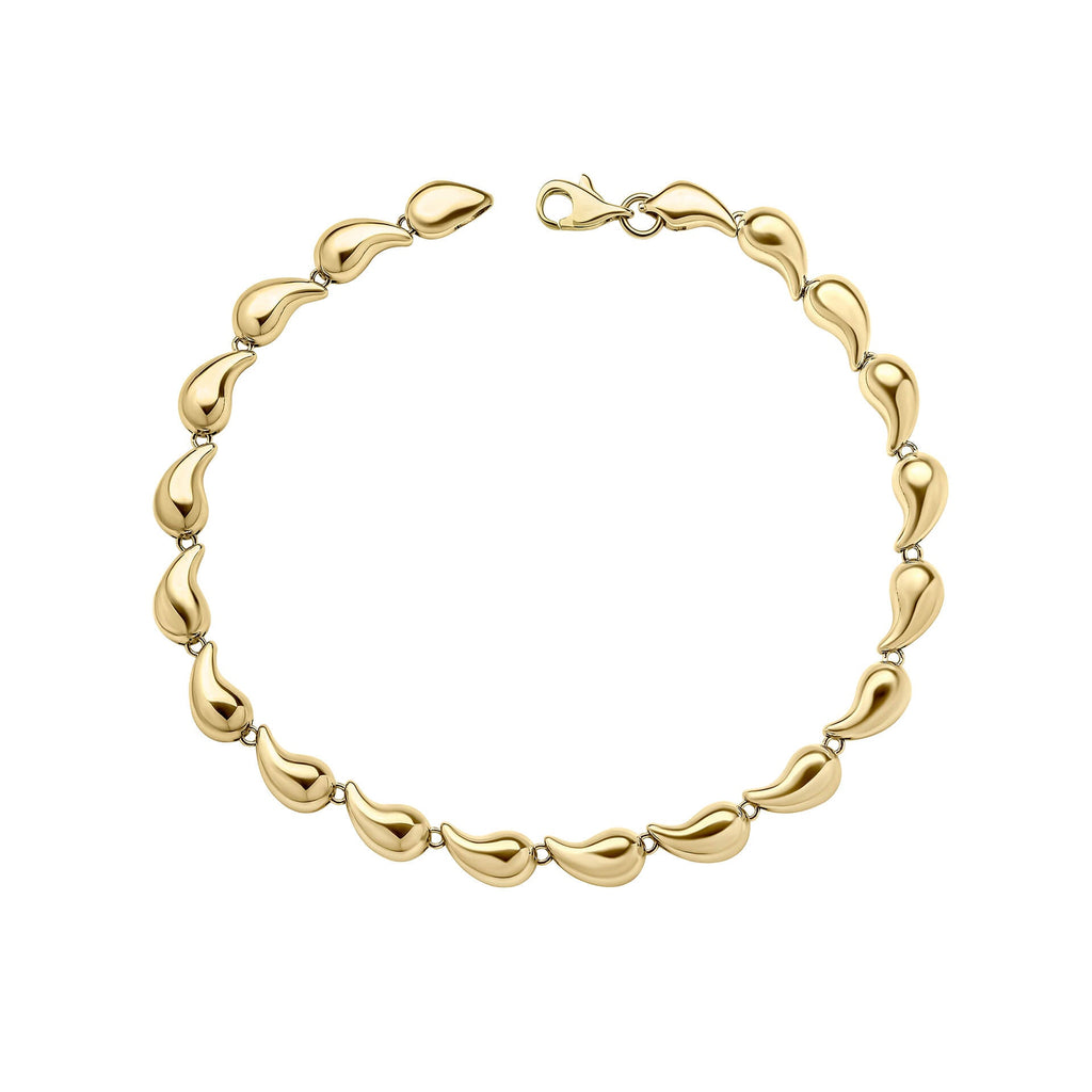 Elements Gold Organic Droplet Tennis Bracelet