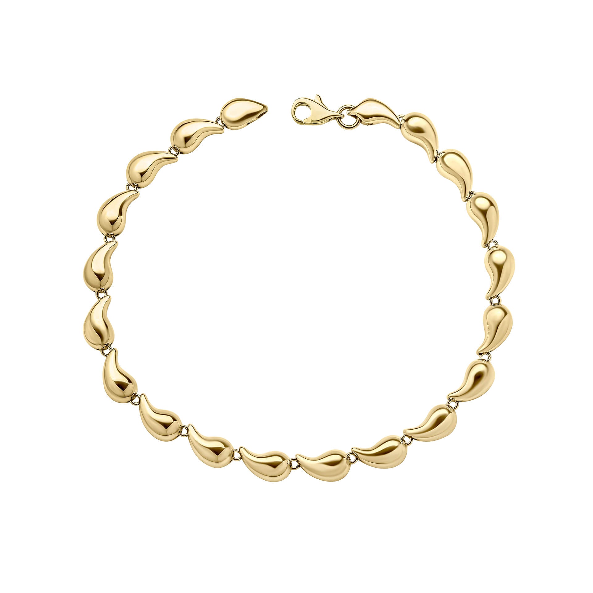 Elements Gold Organic Droplet Tennis Bracelet