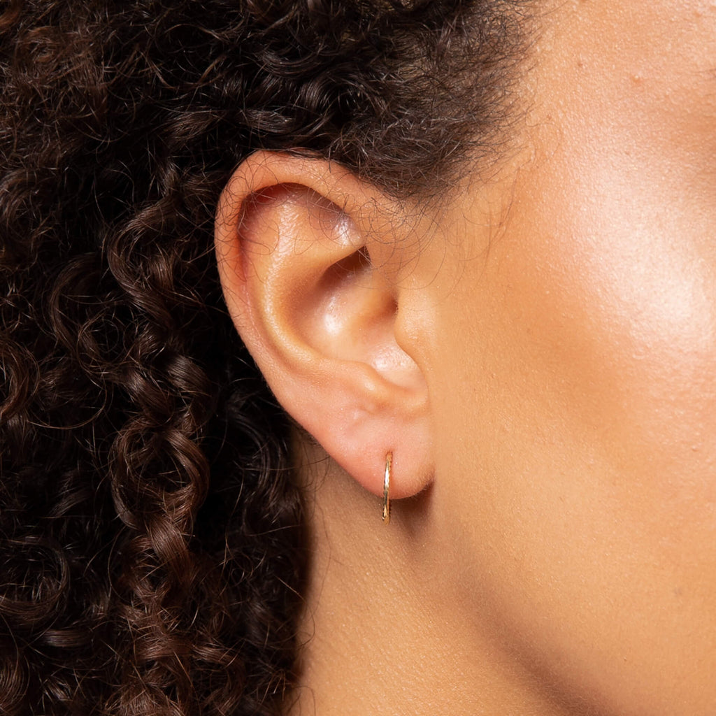 Elements Gold Rope Effect Hoop Earrings