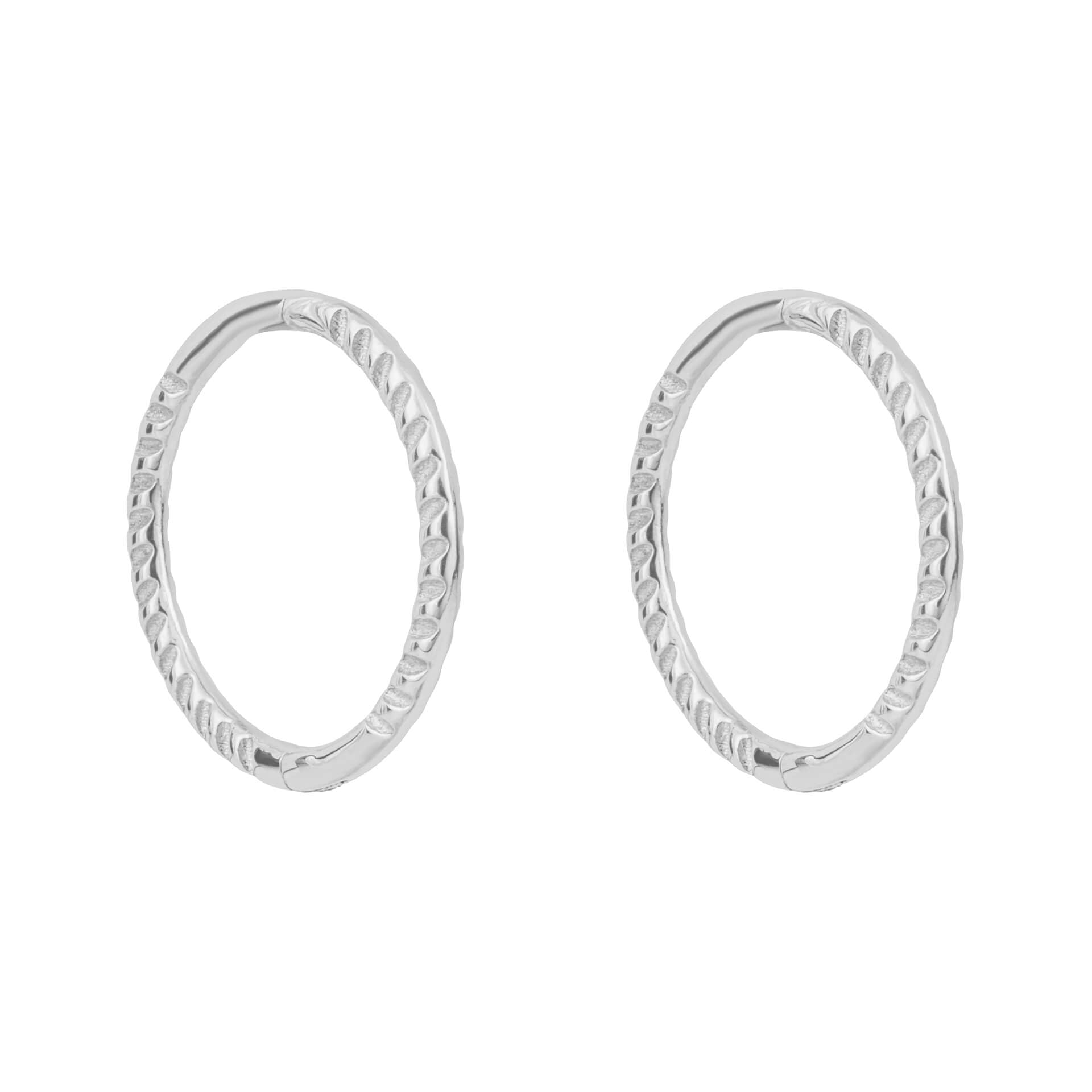 Elements Gold Rope Effect Hoop Earrings