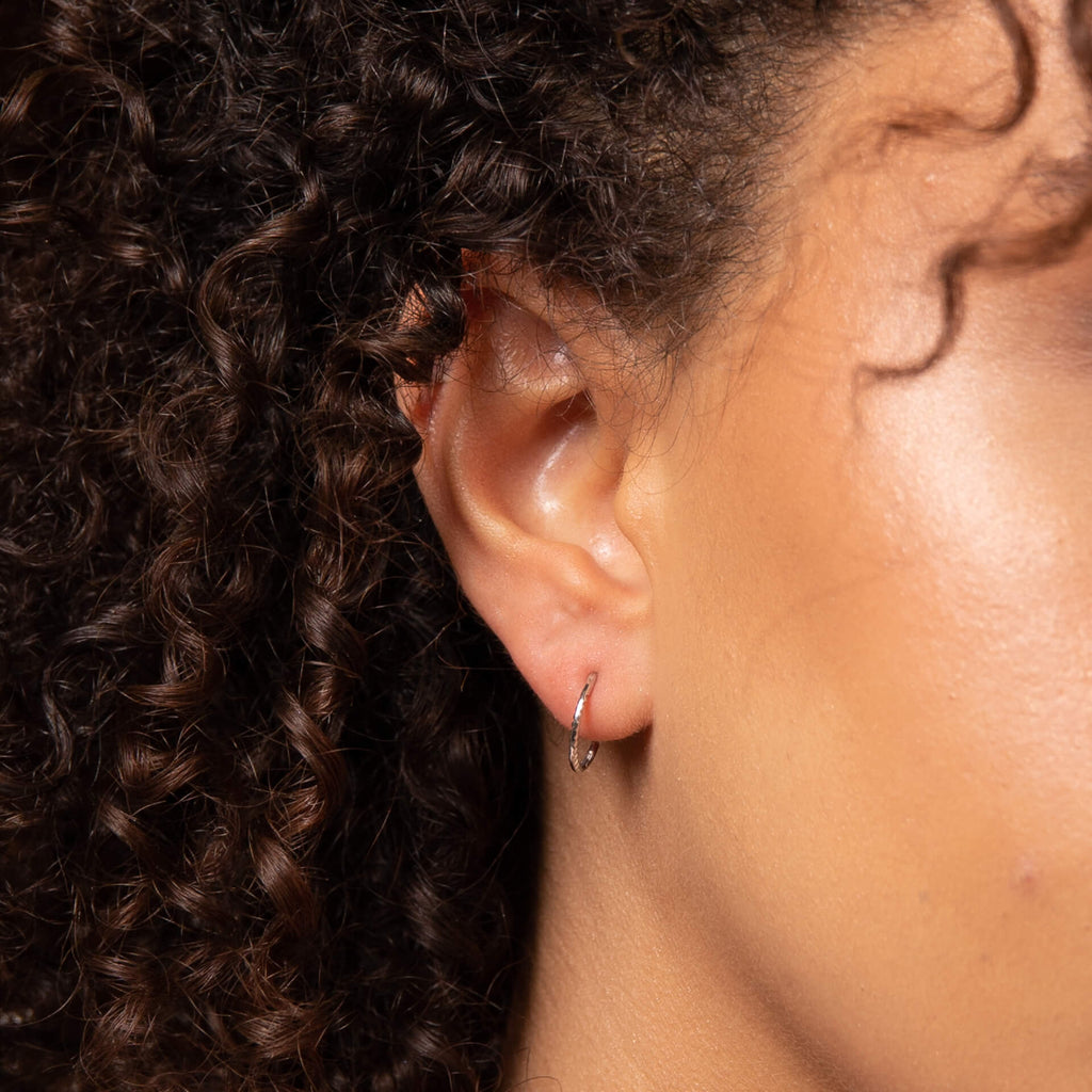 Elements Gold Rope Effect Hoop Earrings