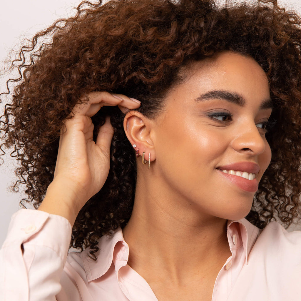Elements Gold U Shape Hoop Earrings