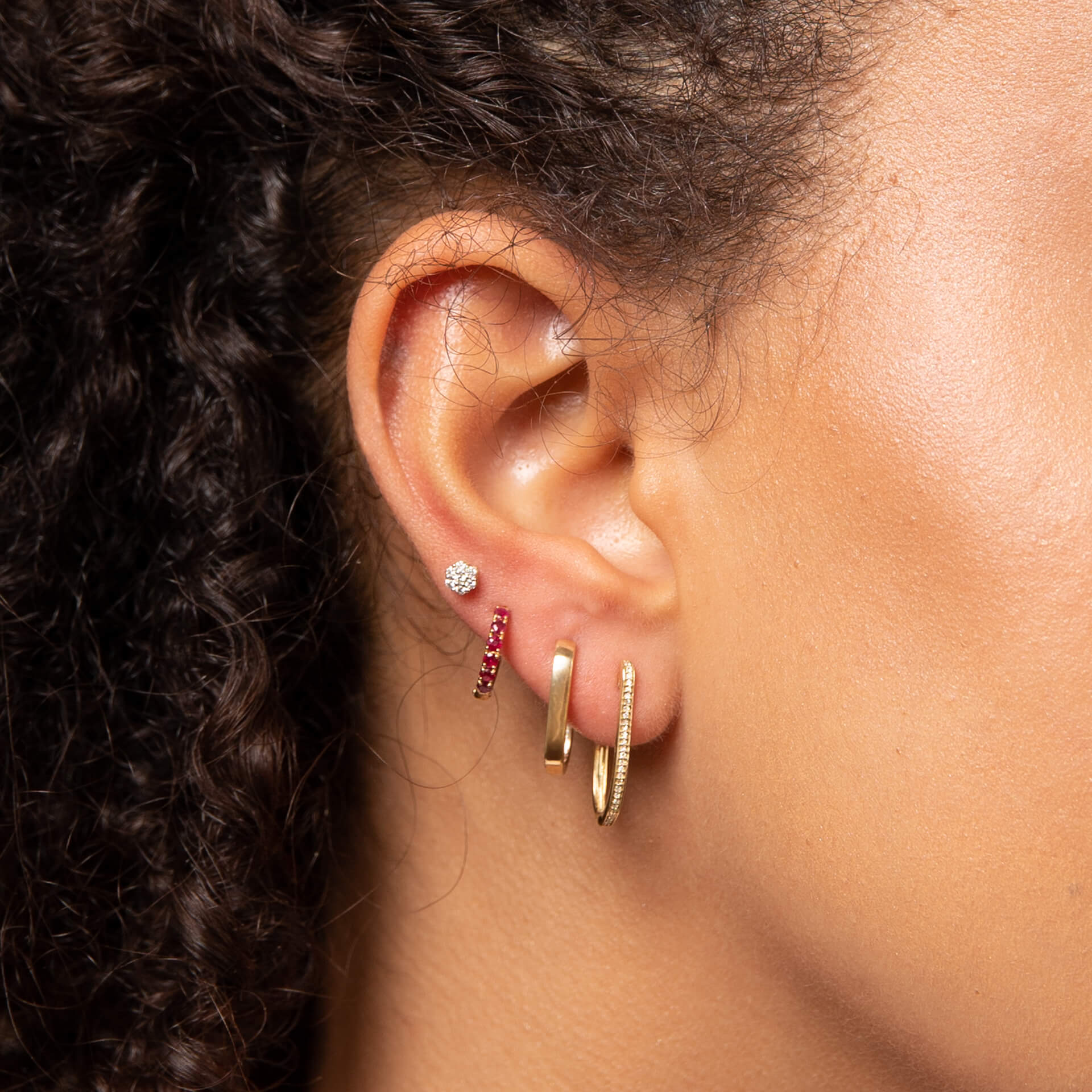 Elements Gold U Shape Hoop Earrings