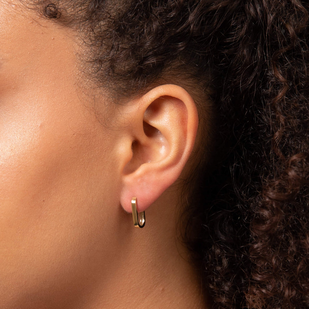 Elements Gold U Shape Hoop Earrings