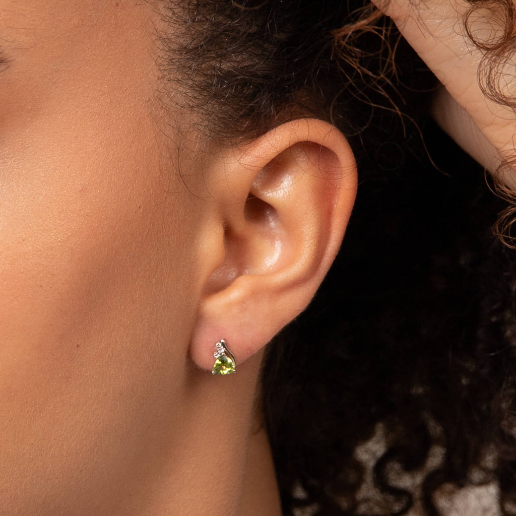 Elements Gold Trillion Semi-Precious Stud Earrings