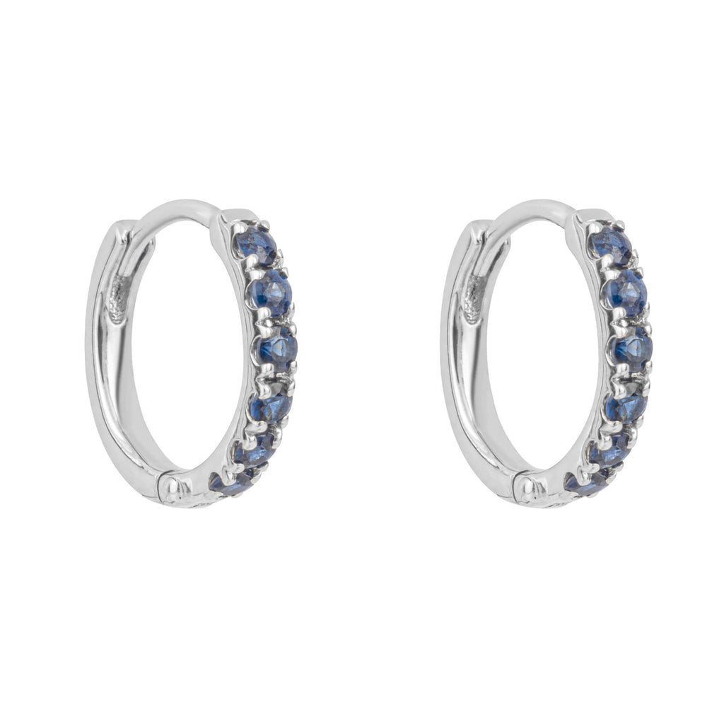 Elements Gold Precious Stone Hoop Earrings