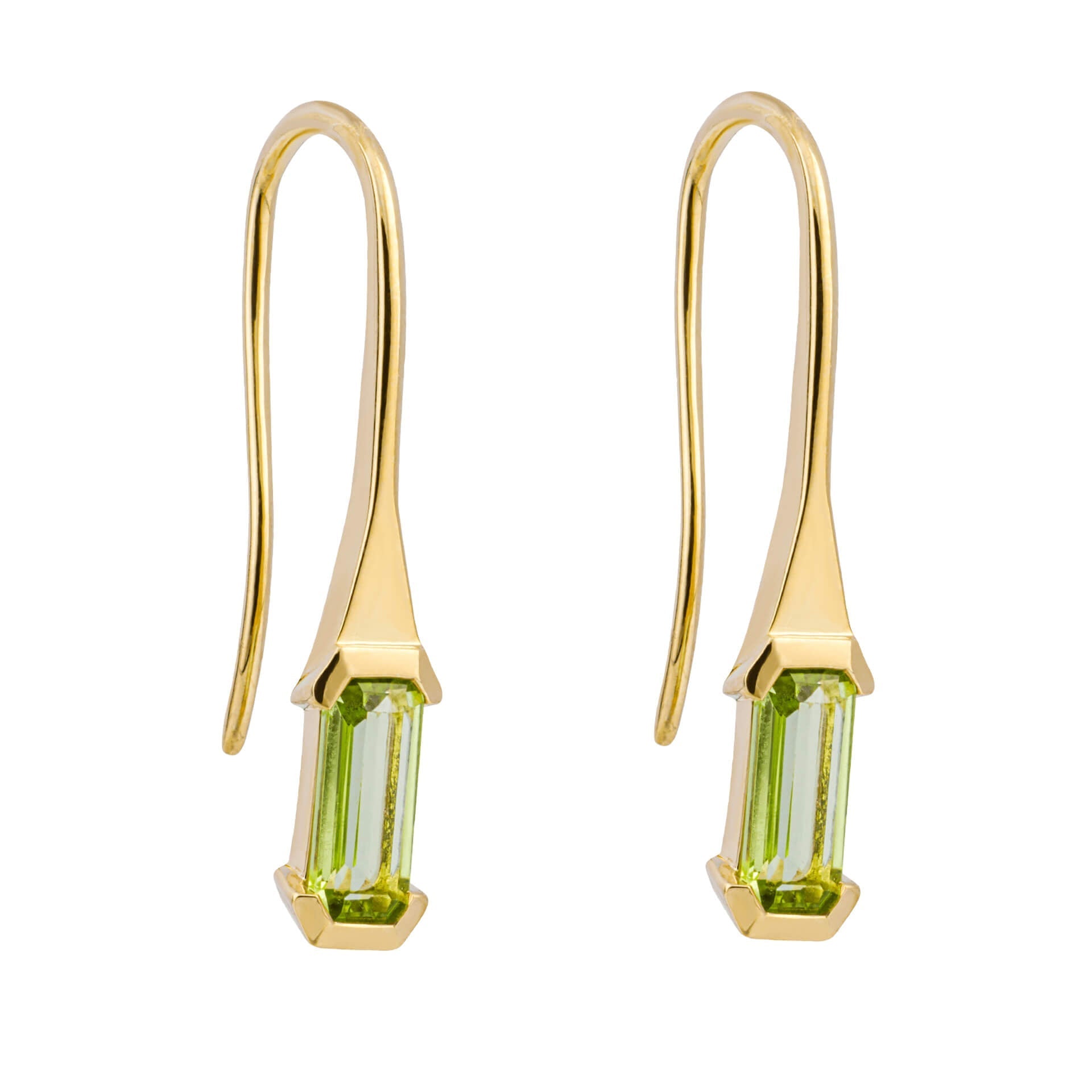 Elements Gold Elongated Semi-Precious Hook Earrings