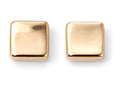 Elements Gold Plain Square Stud Earrings