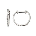 Elements Gold Huggie Hoop Earrings with Pave Diamonds