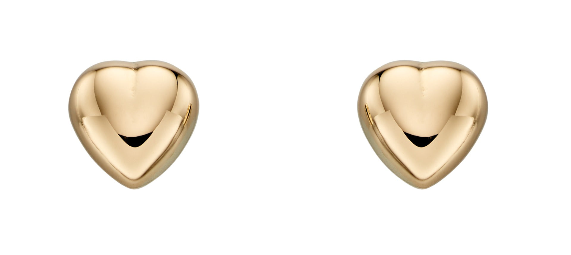 Elements Gold Small Heart Stud Earrings