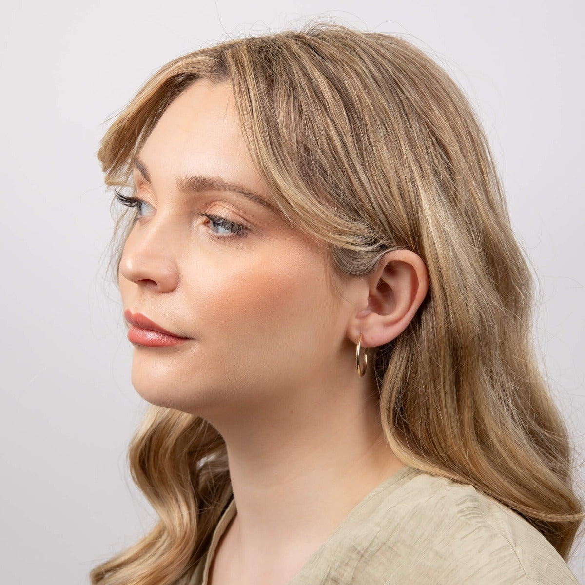 Elements Gold Sleeper Hoop Earrings