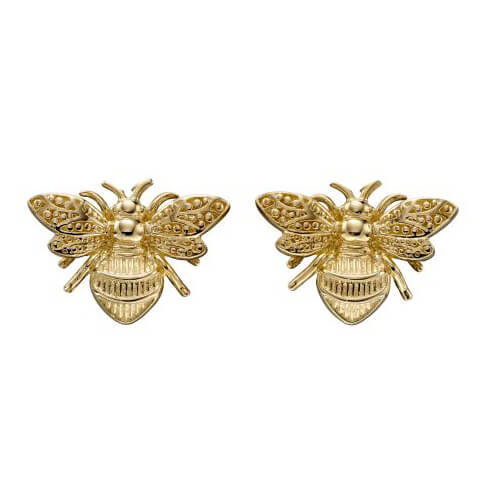 Elements Gold Detailed Bee Earrings