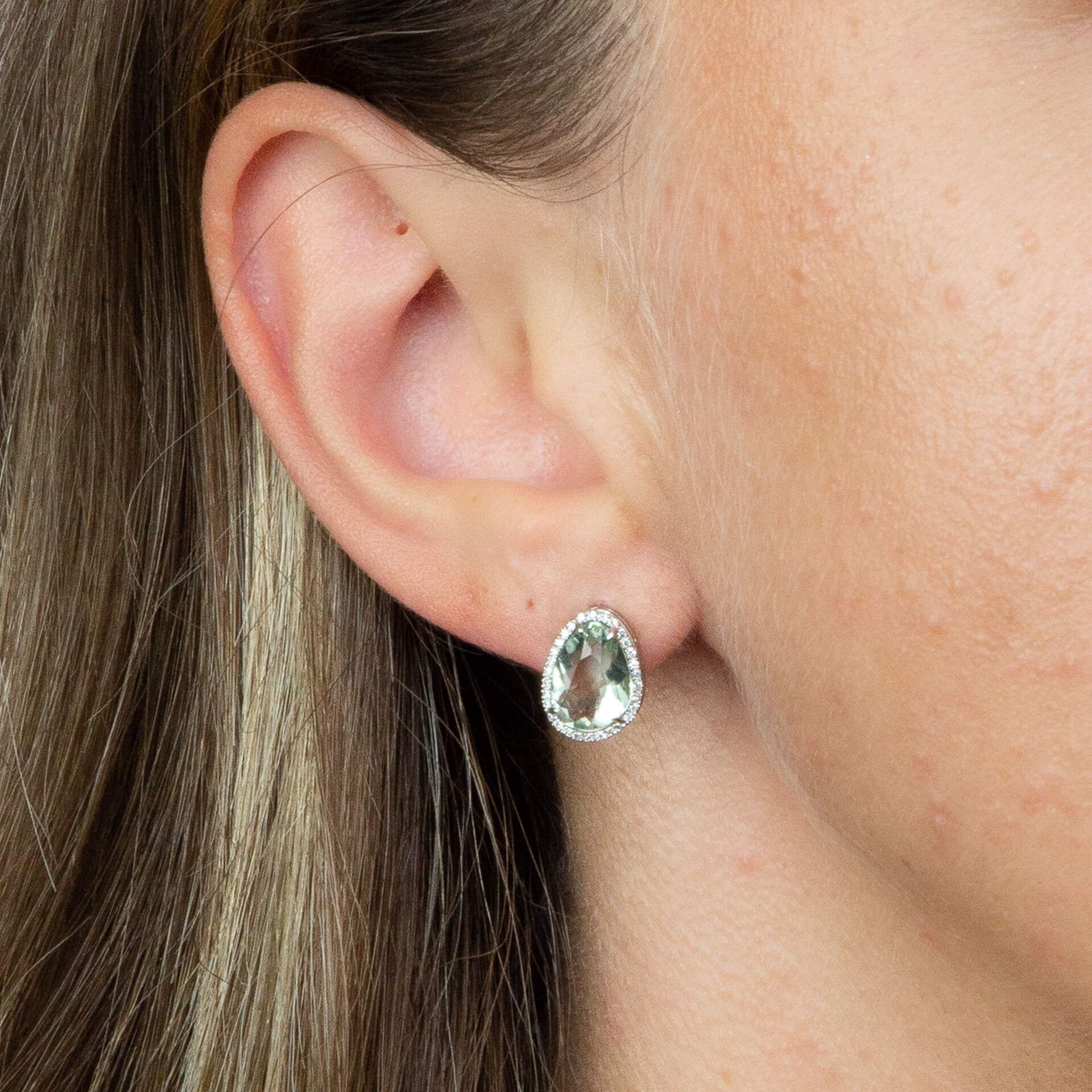 Elements Gold Irregular Shaped Semi-Precious Stone Stud Earrings