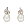Elements Gold Pearl and Diamond Vine Earrings