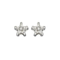 Elements Gold Star Shaped Diamond Stud Earrings