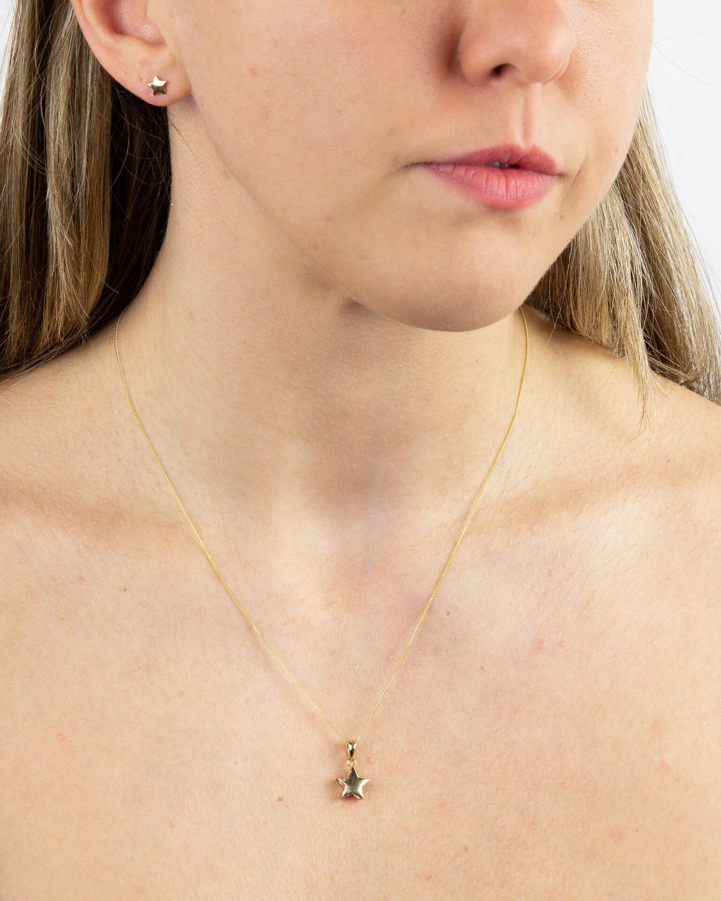Elements Gold Small Star Stud Earrings