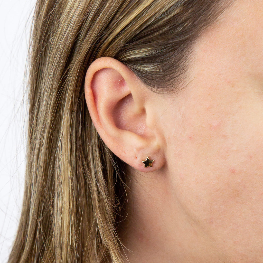 Elements Gold Small Star Stud Earrings