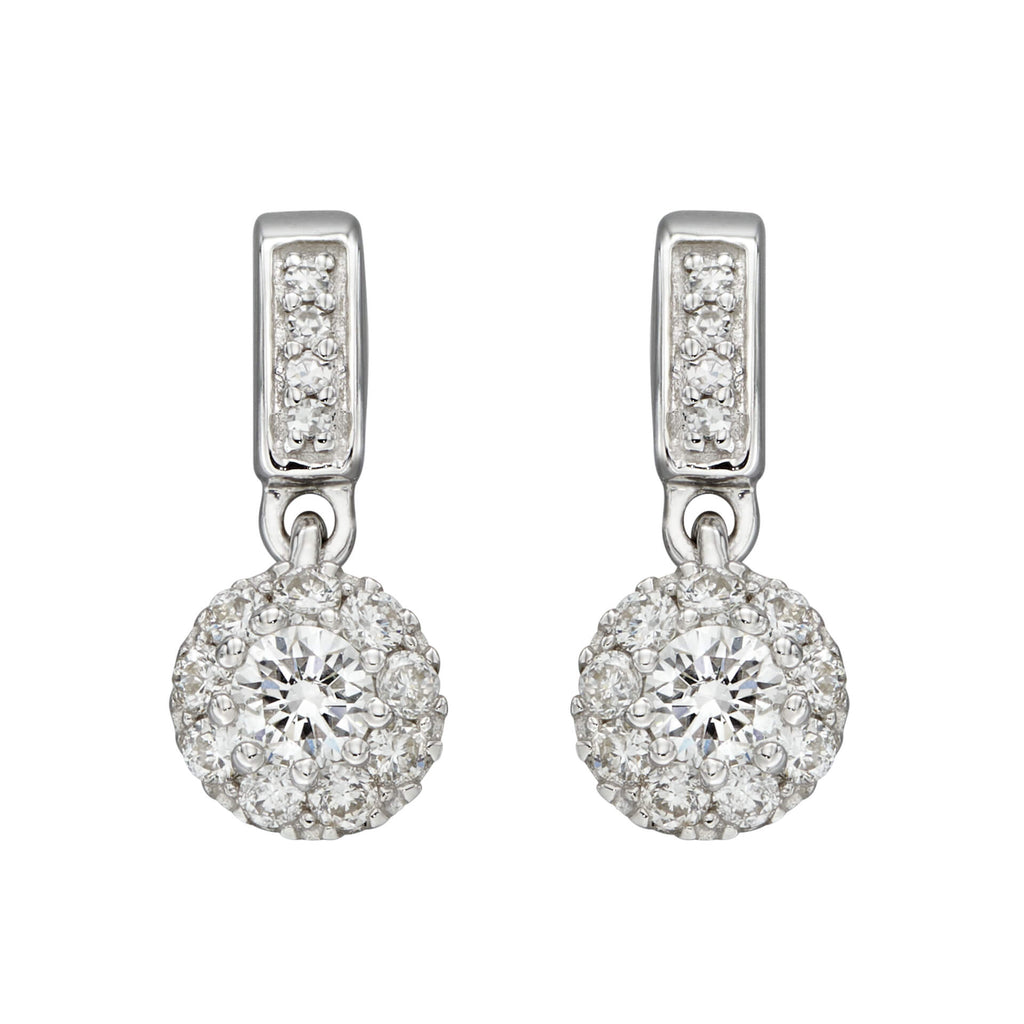 Elements Gold Small Diamond Cluster Earrings