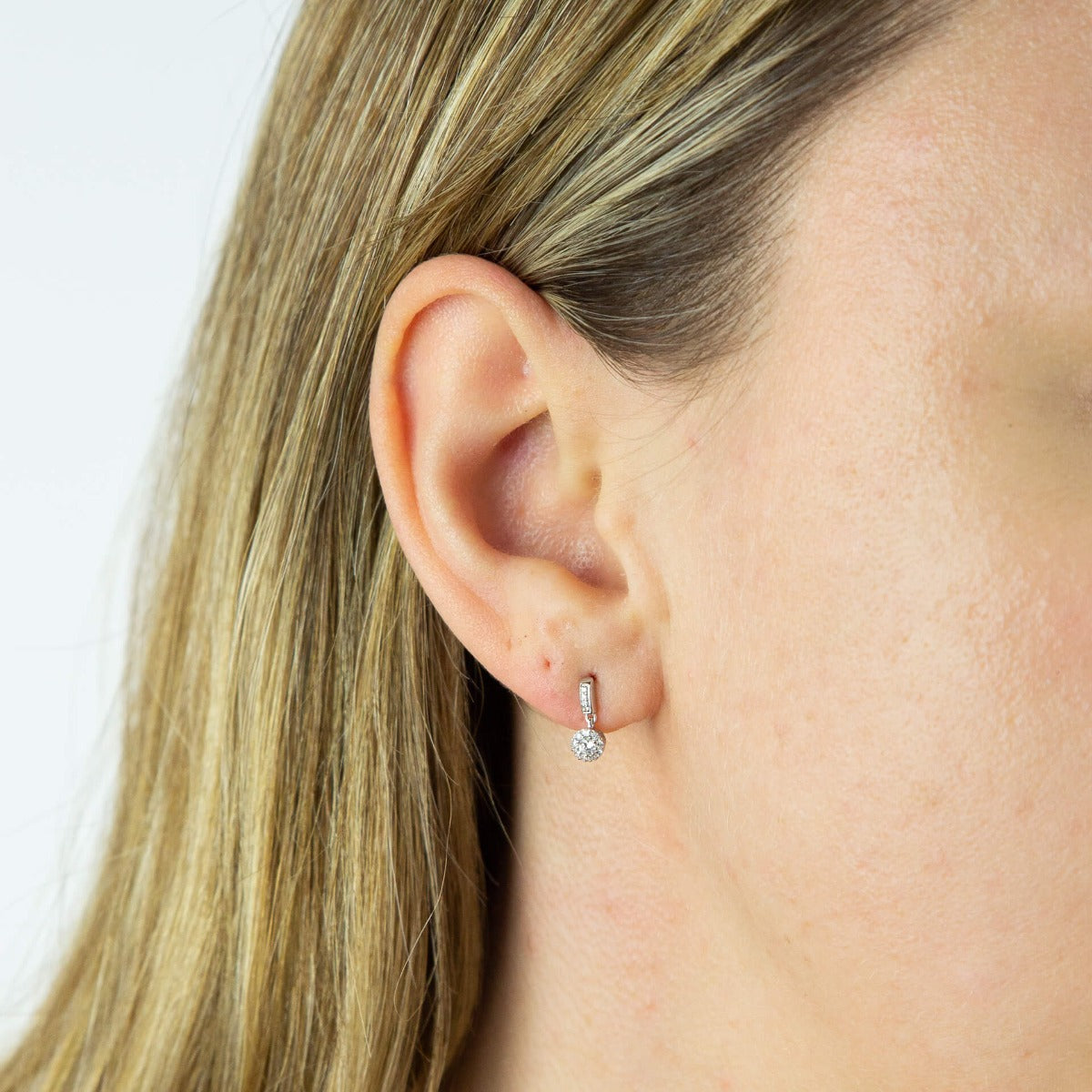 Elements Gold Small Diamond Cluster Earrings