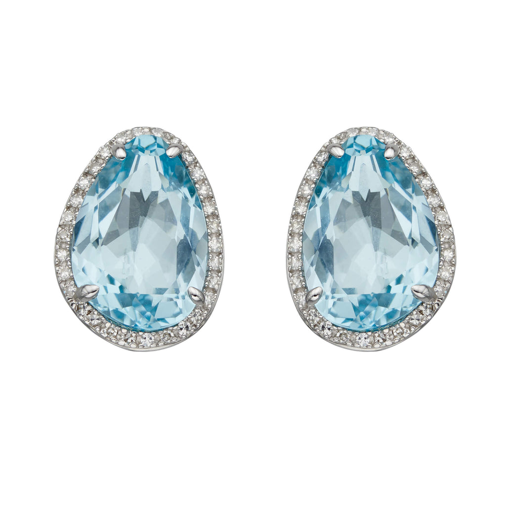 Elements Gold Irregular Shaped Semi-Precious Stone Stud Earrings