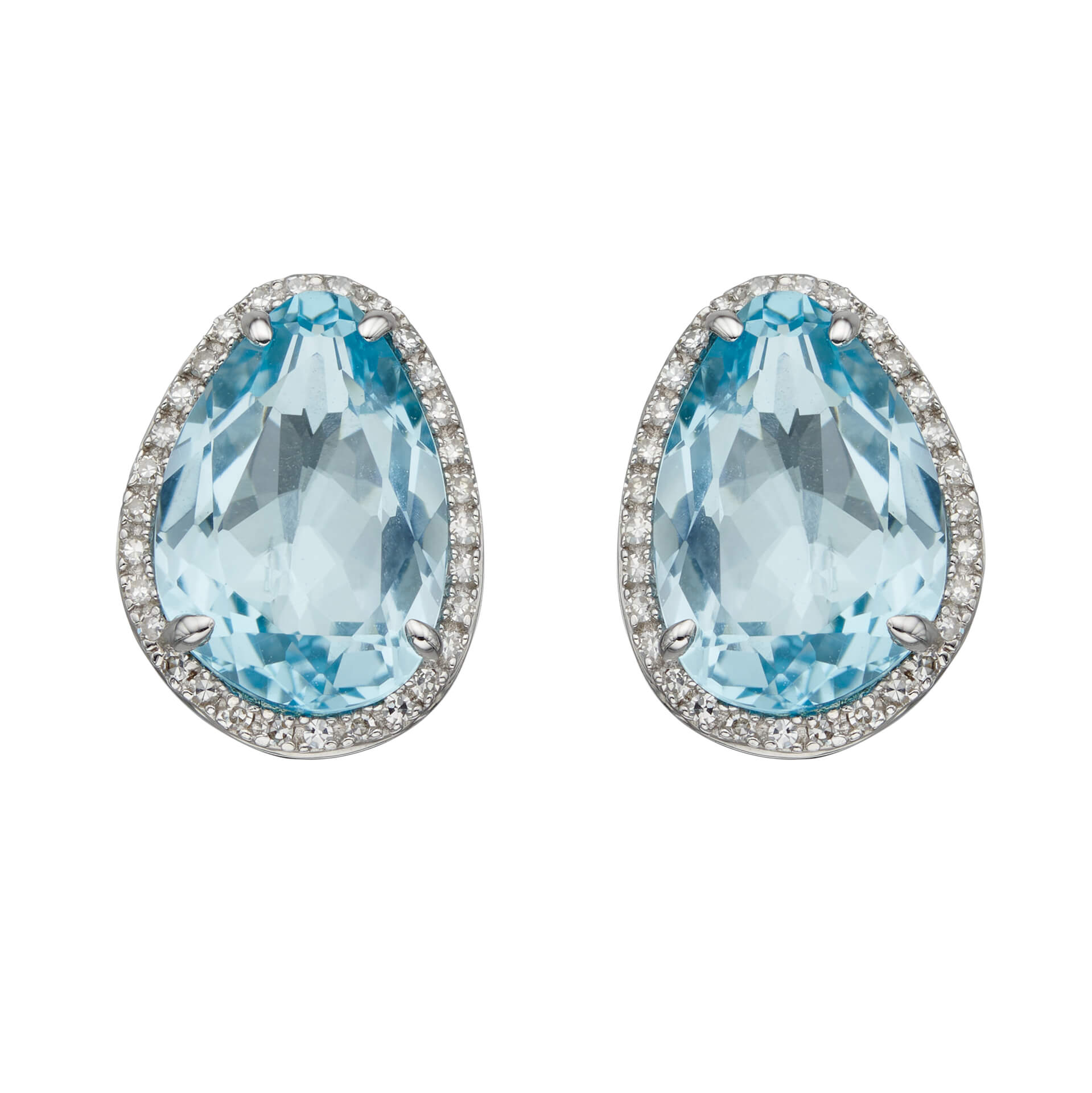 Elements Gold Irregular Shaped Semi-Precious Stone Stud Earrings