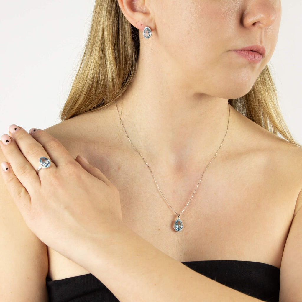 Elements Gold Irregular Shaped Semi-Precious Stone Stud Earrings
