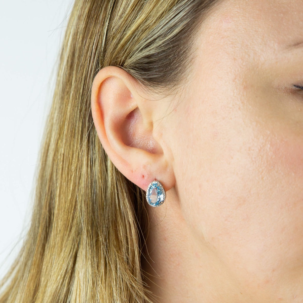Elements Gold Irregular Shaped Semi-Precious Stone Stud Earrings