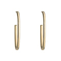 Elements Gold Open Oval 3/4 Hoop Earrings