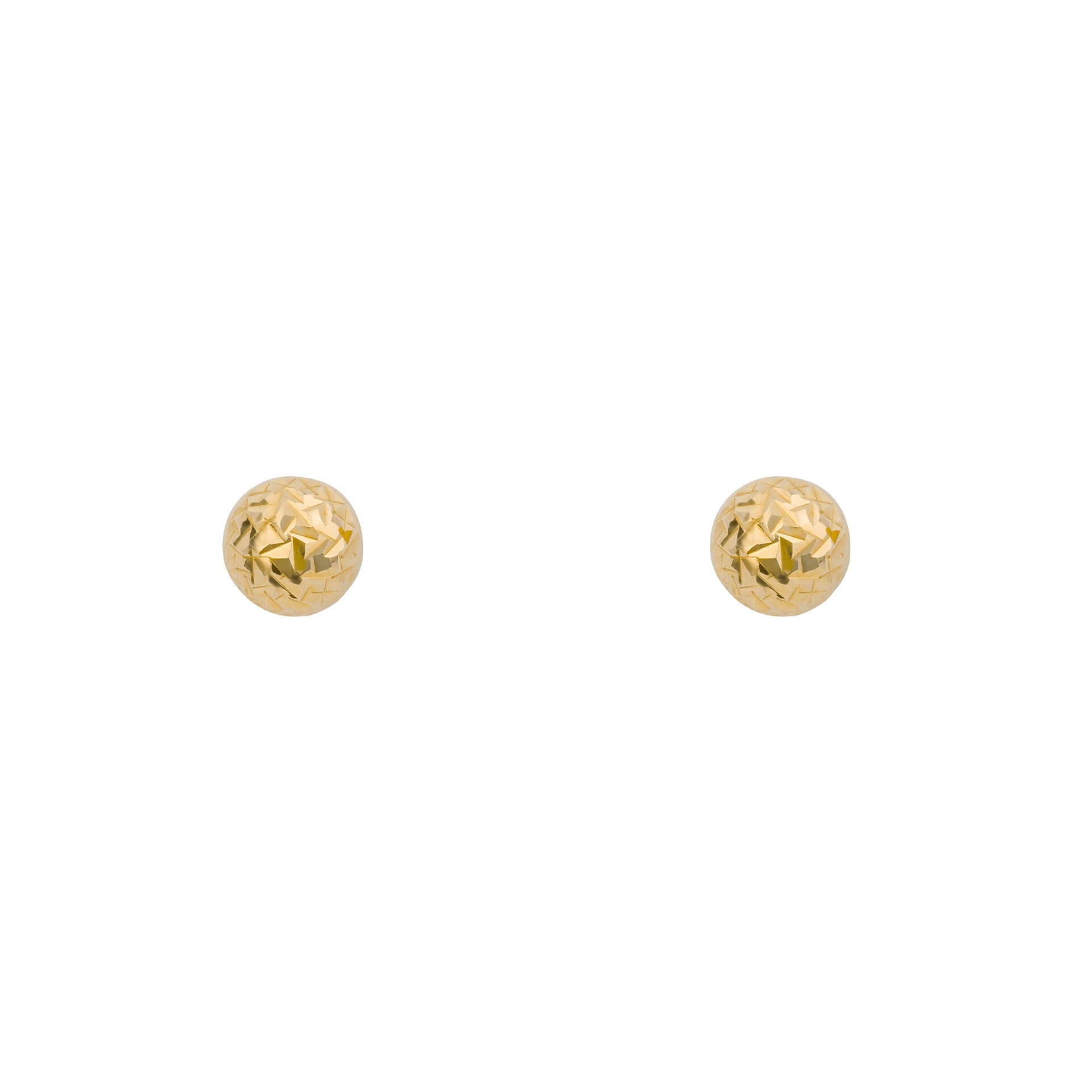 Elements Gold Small Textured Ball Stud Earrings
