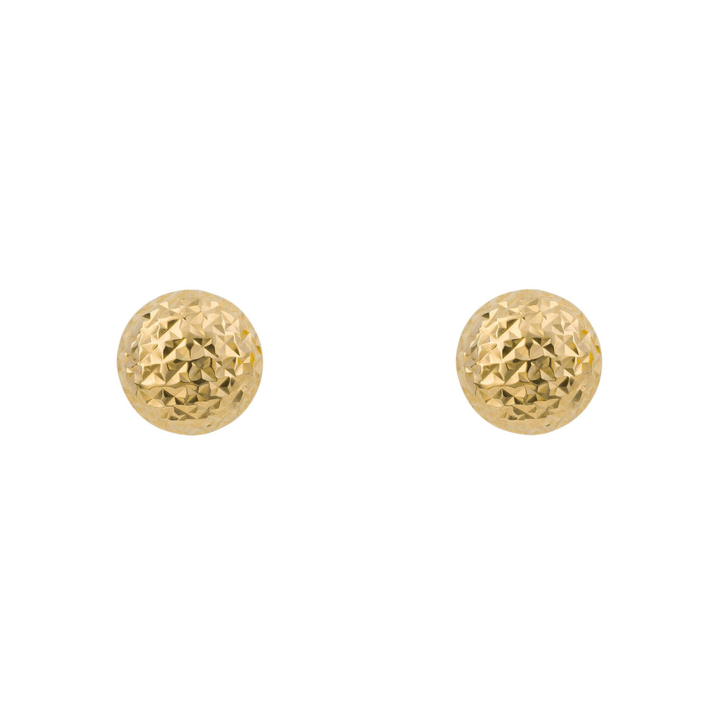 Elements Gold Textured Ball Stud Earrings