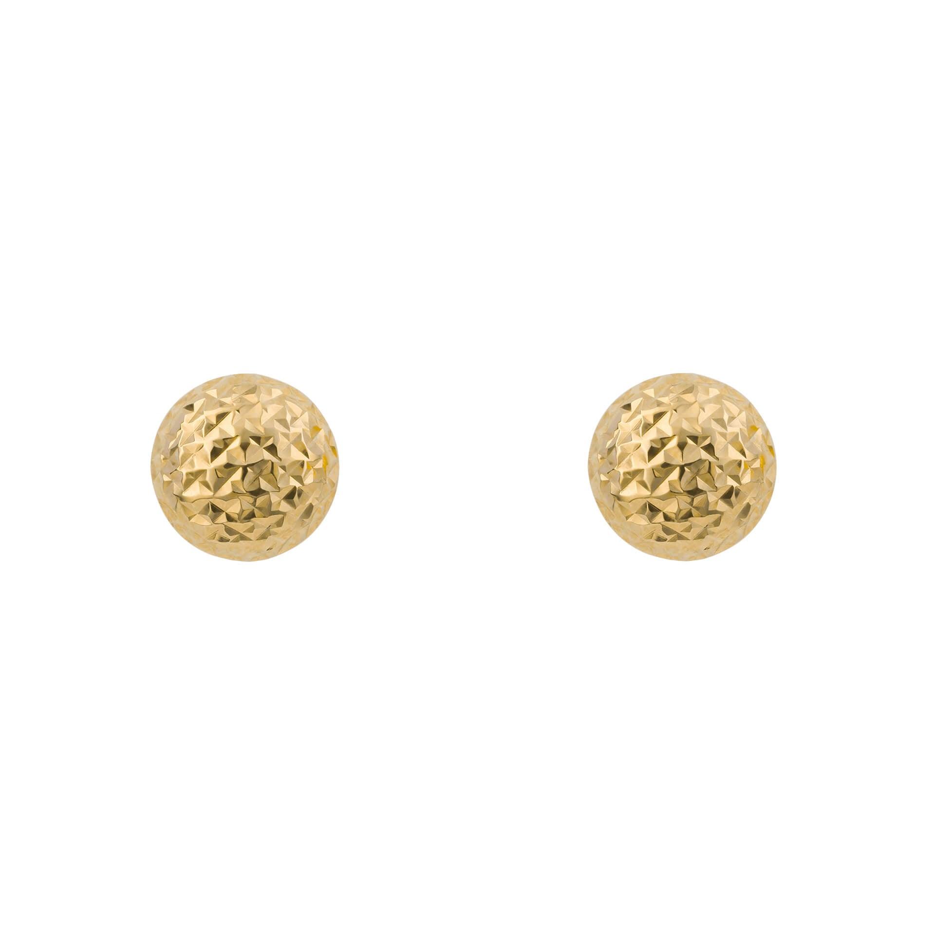 Elements Gold Textured Ball Stud Earrings