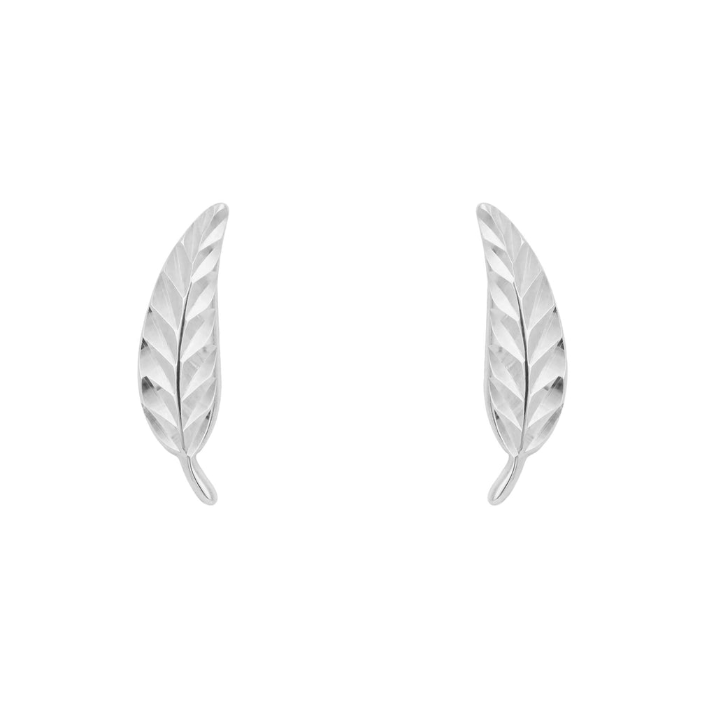 Elements Gold Feather Stud Earrings