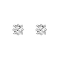 Elements Gold Asscher Cut Solitaire Stud Earrings