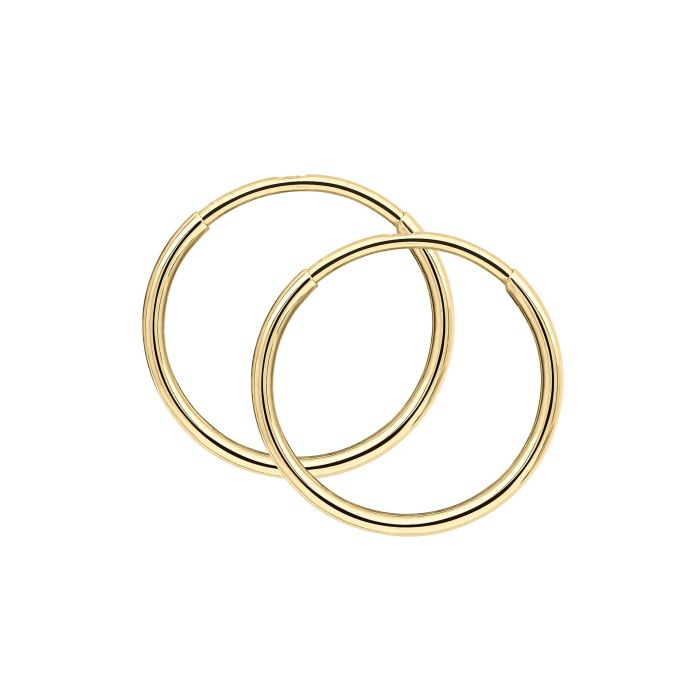 Elements Gold 10mm Hoop Earrings