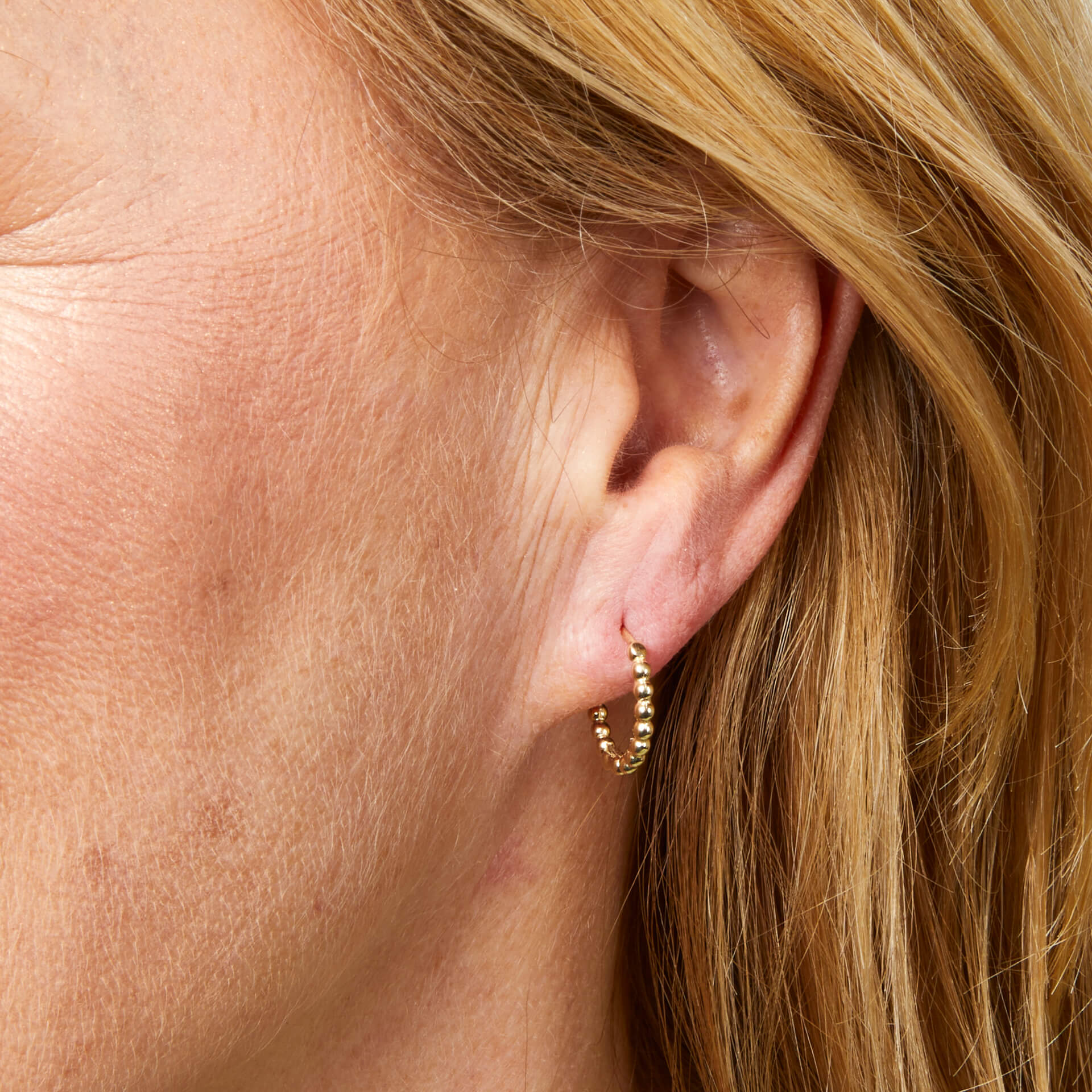 Elements Gold Ball Hoop Earrings