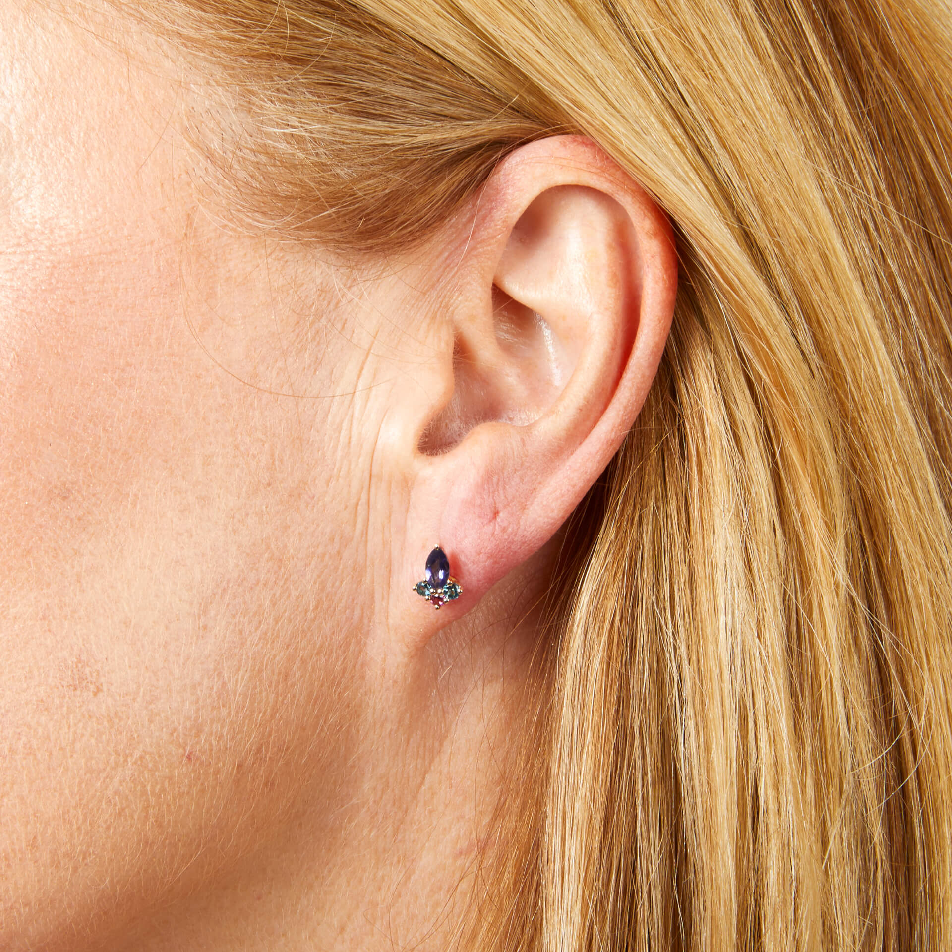 Elements Gold Barcelona Cluster Stud Earrings