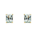 Elements Gold Octagonal Fancy Cut Amethyst Stud Earrings