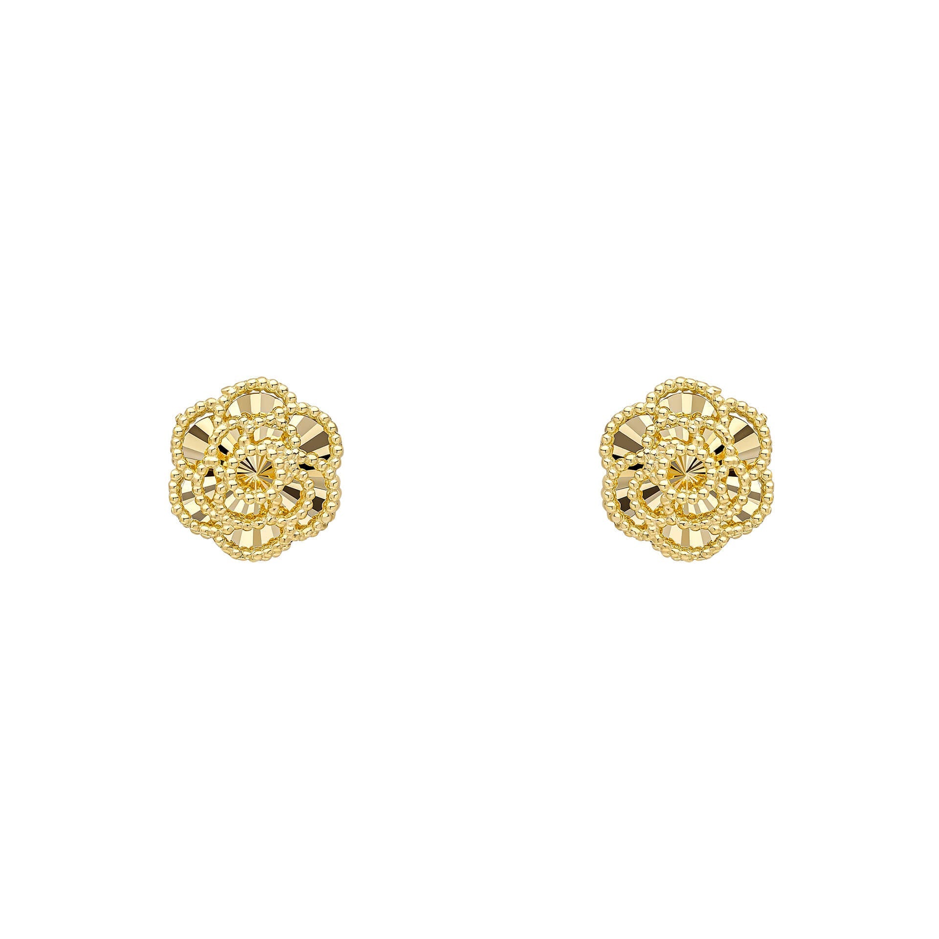 Elements Gold English Rose Stud Earrings
